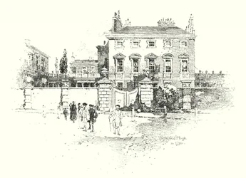 Chesterfield House, Londýn, v roce 1790 (litho)