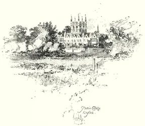 Merton College, Oxford (litho)