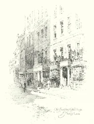 Old Slaughter’s Coffee House, St Martin’s Lane, Londýn (litho)