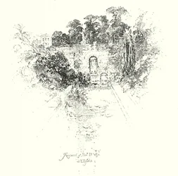 Rezidence reverenda Dr Wise, v Ellsfield (litho)