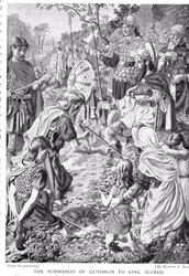 The Submission of Guthrum to King Alfred, ilustrace z 