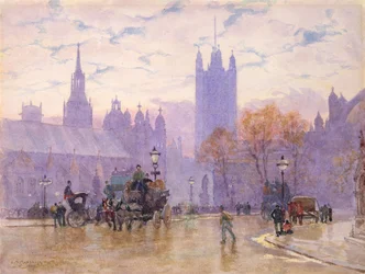 Ráno na Parliament Square, 1889 (wc na papíře) (pár 26735)