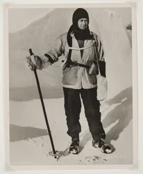 Kapitán Scott (1868-1912) během expedice Terra Nova (1910-1913) na jižní pól (bromový tisk)
