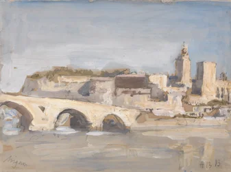 Avignon: most přes řeku