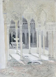 Lví nádvoří, Alhambra, Granada, Španělsko