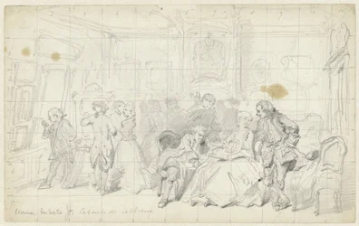 Ocenění umění ve starém holandském domě Cabinet de tableaux (název na objektu)