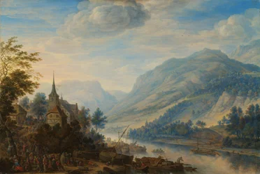 Pohled na Rýn u hradu Rheineck