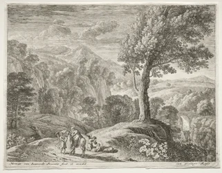 Velký strom a kaskáda, c. 1652-1654.