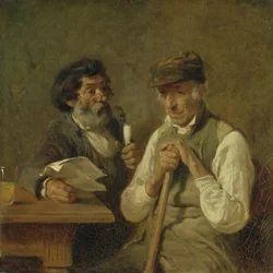 Dělníci mluvící o politice, 1841