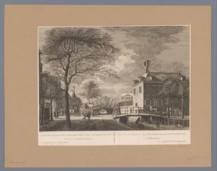 Pohled na Oudezijds Huiszithuis v Amsterdamu Pohled na Oude-Zyds-Huysziten-Almoesseniershuis, do Amsterdamu / Vue de la maison des pauvres, nommée Huyszit, à Amsterdam (název na objektu)