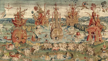 Zahrada pozemských rozkoší. ca. 1560 (tapisérie)