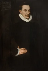 Sir Oliver Cromwell, cca 1580 (olej na panelu)