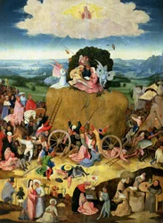 The Haywain: centrální panel triptychu, cca 1500