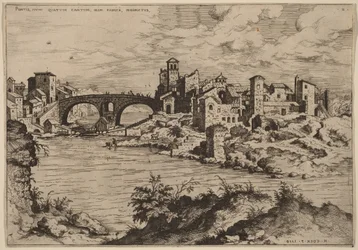 Pohled na most Ponte Quattro Capi a Tiberinský ostrov