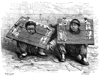 Pranýř v Japonsku před revolucí, 1895.