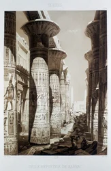 „Hypostyle Hall, Théby, Karnak“, Egypt, 1841