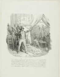 Dámy a pánové, pojďte dál, uvnitř uvidíte slavnou litografii rodinyantoccini... Frontispis "Alba z roku 1824"