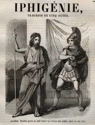 Iphigenie tragedie de Jean Racine – rytina „Oeuvres de Jean Racine““, ilustrovaná Pauquetem a upozornění Emile de La Bedolliere – 1851