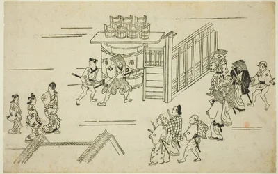 Vstup do Ageyacho, ze série "Vzhled Yoshiwary (Yoshiwara no tei)"