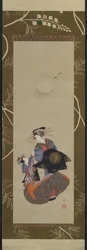 Krása Yoshiwara s Apprentice in Moonlight, 19. století.