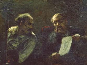 Diskuse v ateliéru, 1852-55