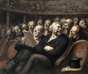 Přestávka v Comédie-Française, 1858.