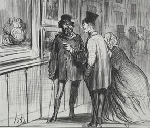 Výstava 1859 deska 8: Malíř, který měl obraz odmítl..., 1859.