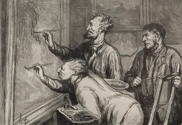 Malíři: Poslední tah štětcem, expozice z roku 1868.