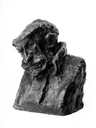 Náklad bust "" Celebritů pravého středu" "" Karikatura od Joachima Gaudryho (1790-1865), soudce. Smutný k smrti." Socha Honore Daumiera (1808-1879) 19. století. Inv L 48,26 Rozměr v cm V 16 x L 1 Musee des Beaux Arts, Palais Longchamp