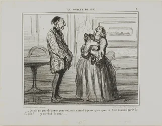 "- O sebe se nebojím, ale když pomyslím na ubohého Azora, který 13. června zahyne... prostě mi to láme srdce," deska 8 z knihy La Cométe De 1857.