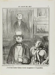 "- Je opravdu lichotivé mít svůj portrét vystavený v Salonu," deska 7 z Le Salon de 1857