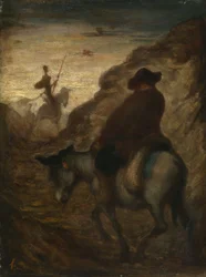 Don Quijote a Sancho Panza, kolem 1864–65 (olej na plátně)