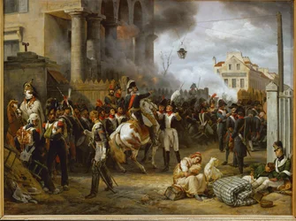 La barriere de Clichy -Obrana Paříže u Porte de Clichy proti spojeneckým armádám Británie, Ruska, Pruska ...