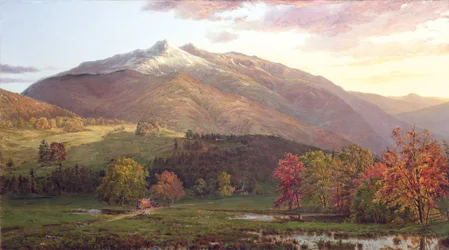 Mount Monroe and Adams, cca 1874 olej na panelu