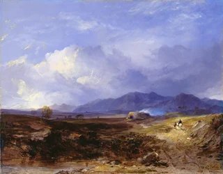 Silnice v Západní vysočině, asi 1850 (olej na plátně)