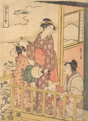 Dlouhoocasá slepice Onagadori, ze série Dvanáct rozmanitých ptáků, Shocho junikin..., kolem roku 1791.
