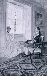 Washington a Mary Philipse, ilustrace z 