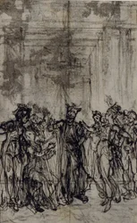 Studie k vinětě v "Contes Moraux" Jeana Françoise Marmontela