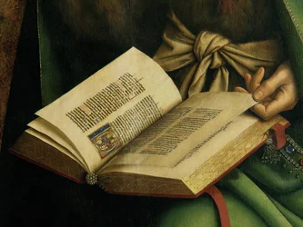 Detail Jana Křtitele, z Gentského oltáře
