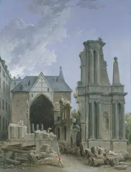 Feuillants-kirkon purku Rue Saint Honore -kadulla, n. 1804 (öljy kankaalle)