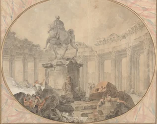 Jezdecká socha Marca Aurelia, 1757.