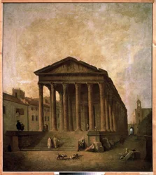 Maison Carrée, Nimes, kolem roku 1780