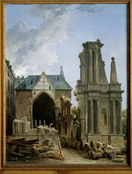 Demolice kostela Eglise des Feuillants (malba na plátně)