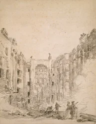 Ruiny opery po požáru v roce 1781