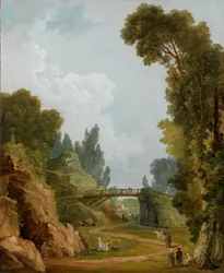 Rustikální most, Château de Méréville, Francie
