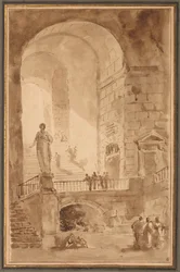 Klenuté schodiště, c. 1770-1779.