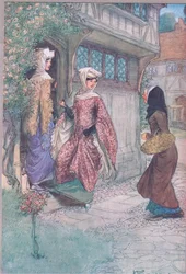 Jděte s námi a podívejte se, ilustrace z The Merry Wives of Windsor, 1910