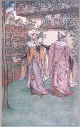 Tady je dvojče z tvého dopisu, ilustrace z Veselé paničky z Windsoru, 1910