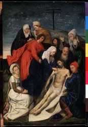 ""Nářek nad Kristovou smrtí"" Obraz Hugo van der Goes (1435-1482) Rozměr 36x30 cm Muzeum Ermitáž, Petrohrad
