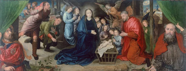 Hugo van der Goesin (1440-1482) Paimenten palvonta, taulu